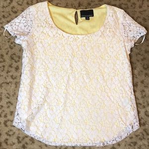 Lace short sleeve top